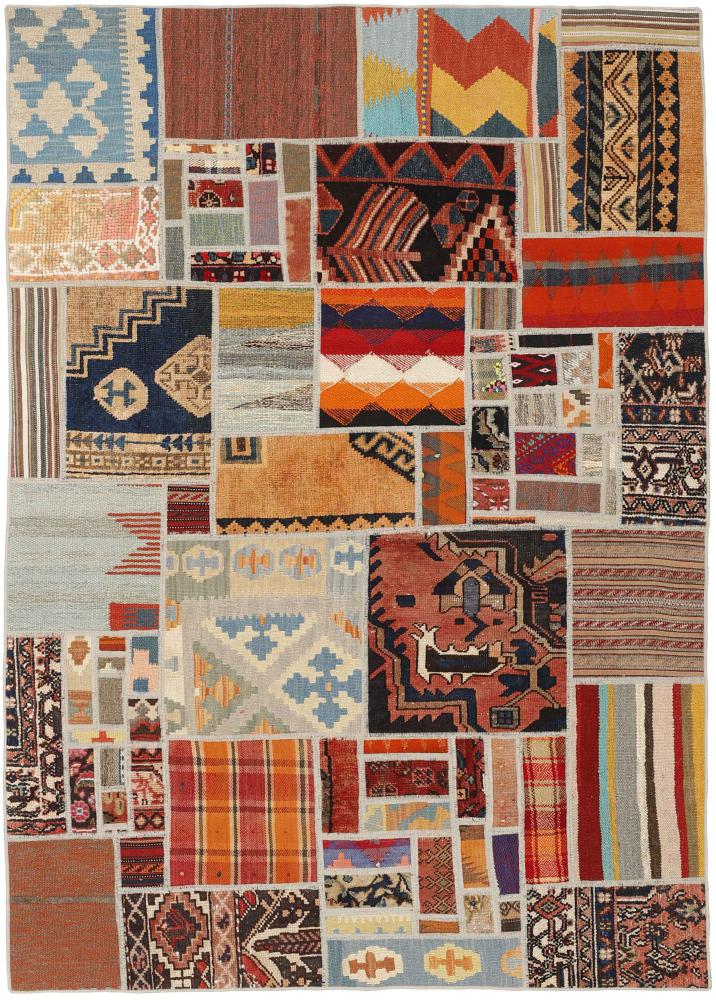 Tapete persa Kilim Patchwork 201x141 201x141, Tapete persa Tecido à mão