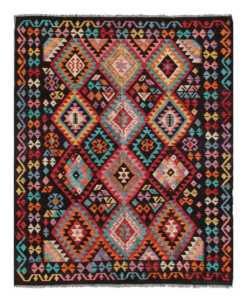 Afghan rug Kilim Afghan 8'2"x5'10" 8'2"x5'10", Persian Rug Woven by hand