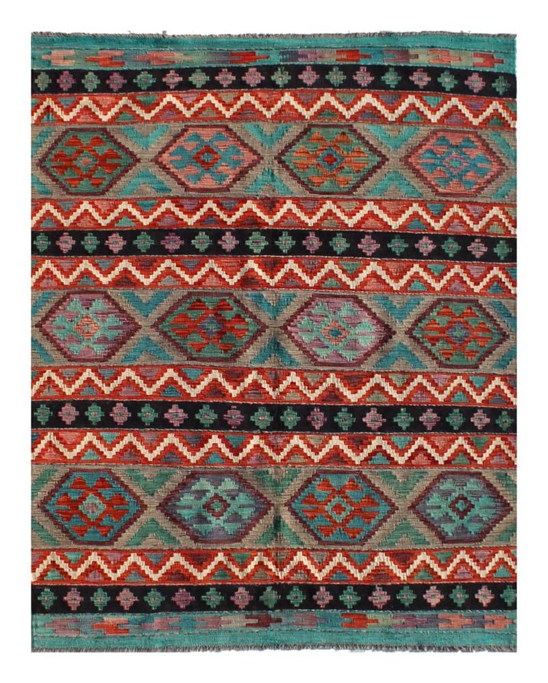 Afghan rug Kilim Afghan 8'0"x5'7" 8'0"x5'7", Persian Rug Woven by hand