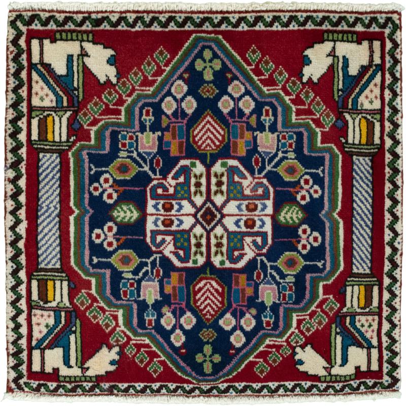 Persian Rug Shiraz 60x64 60x64, Persian Rug Knotted by hand