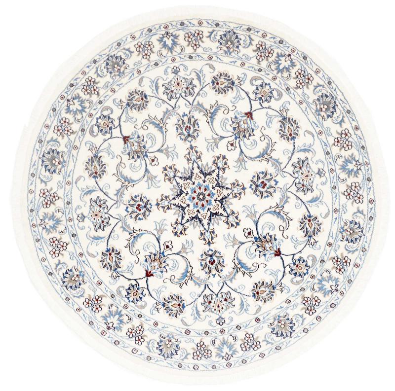 Persian Rug Nain 4'11"x4'11" 4'11"x4'11", Persian Rug Knotted by hand