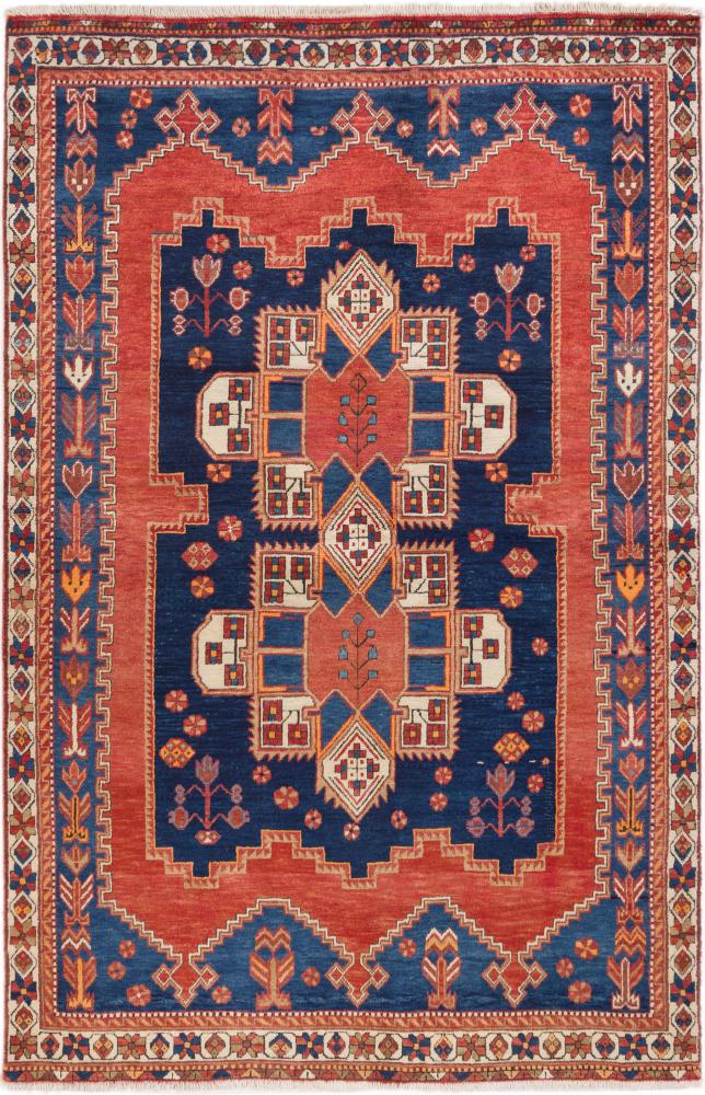 Tapis persan Afshar Sirjan 228x142 228x142, Tapis persan Noué à la main