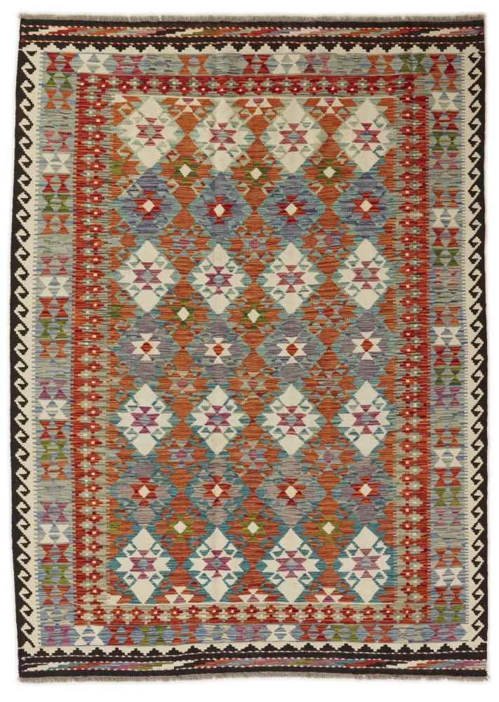 Afghan rug Kilim Afghan 7'10"x5'8" 7'10"x5'8", Persian Rug Woven by hand