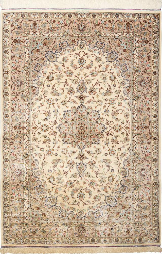Perzsa szőnyeg Ghom Selyem 4'10"x3'4" 4'10"x3'4", Perzsa szőnyeg Kézzel csomózva