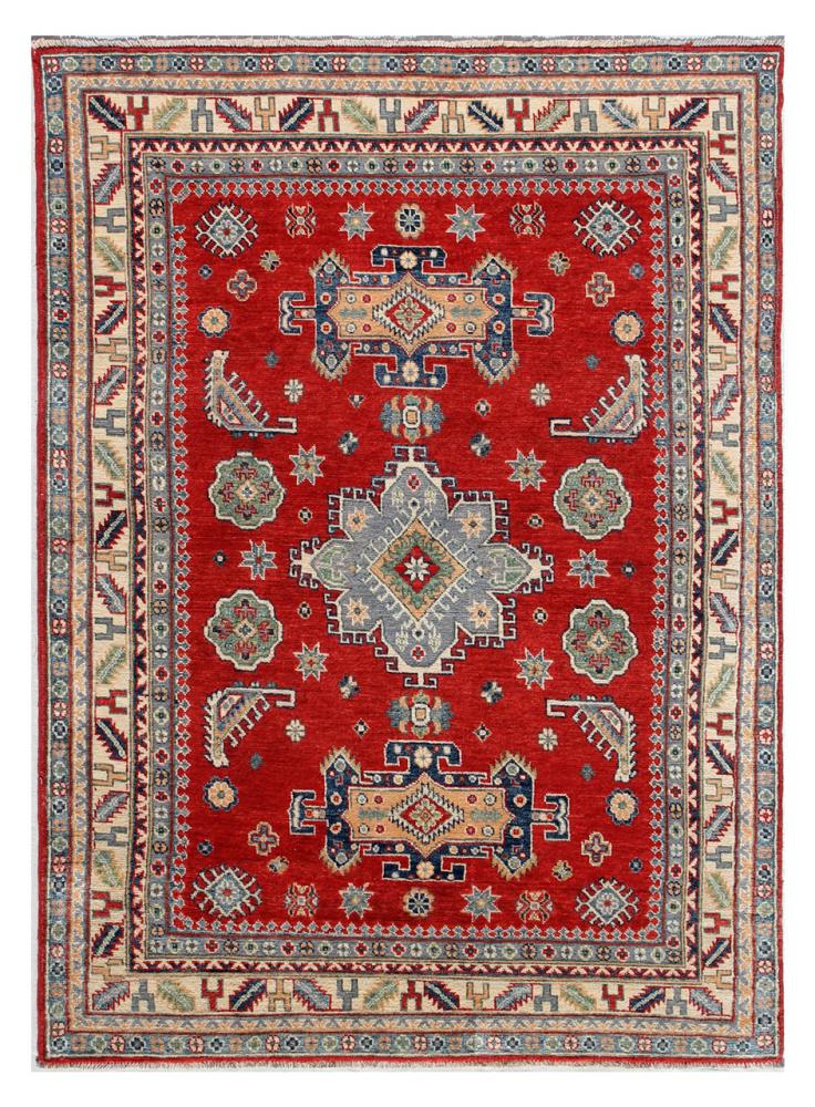 Afghan rug Kazak Ghazni 211x145 211x145, Persian Rug Knotted by hand
