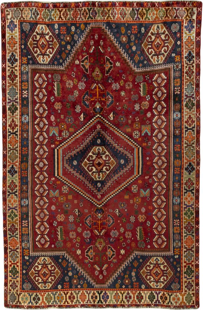 Persian Rug Shiraz 8'6"x5'8" 8'6"x5'8", Persian Rug Knotted by hand