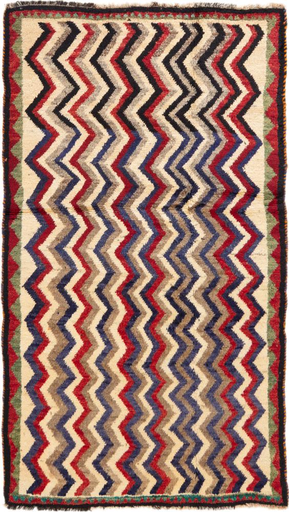 Persian Rug Persian Gabbeh Ghashghai 192x107 192x107, Persian Rug Knotted by hand