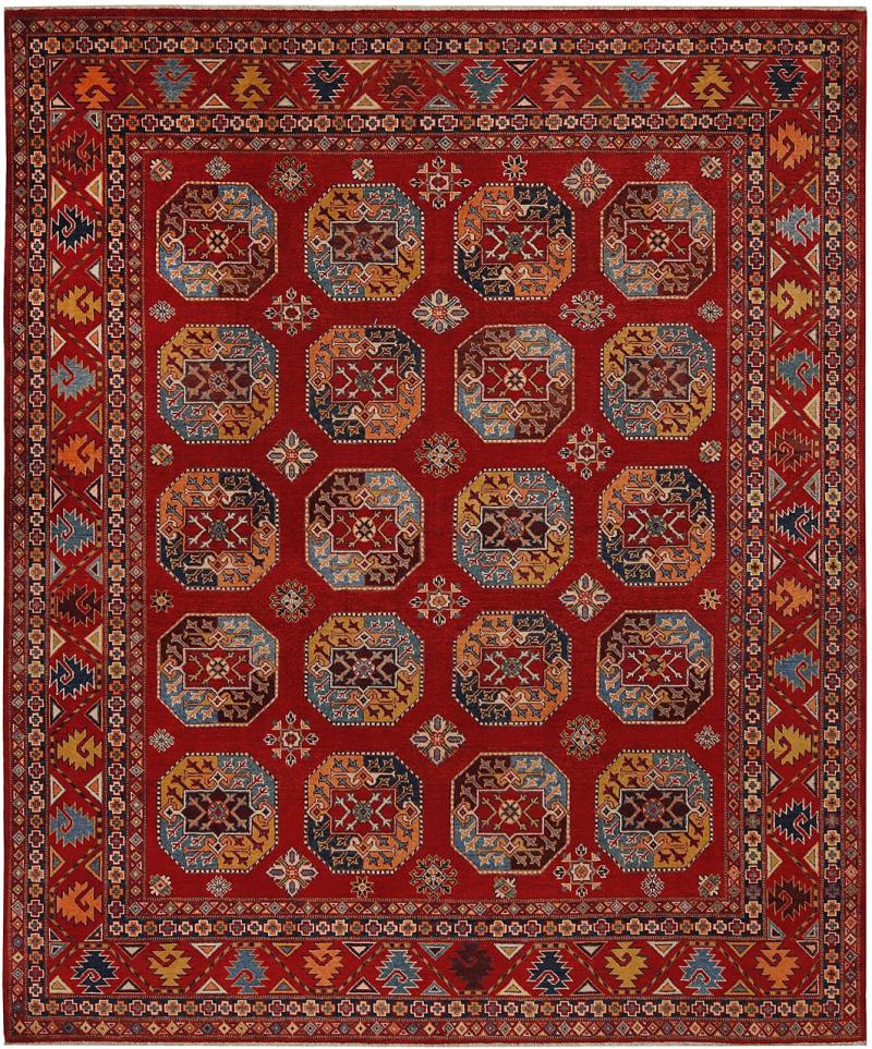 Afghaans tapijt Kazak  Diyar 294x243 294x243, Perzisch tapijt Handgeknoopte
