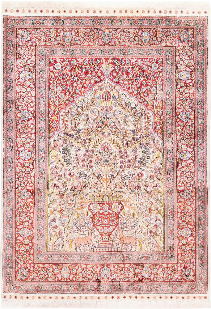 Tapis chinois Chinois Soie 141x99 141x99, Tapis persan Noué à la main