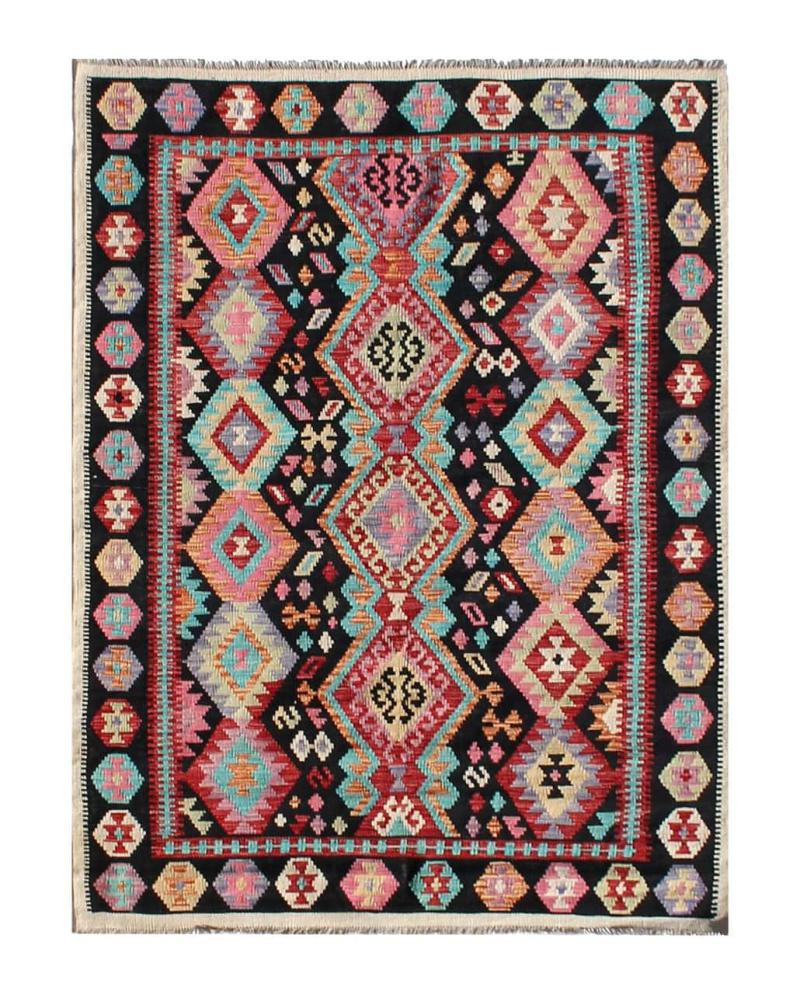Afghan rug Kilim Afghan 7'8"x5'9" 7'8"x5'9", Persian Rug Woven by hand