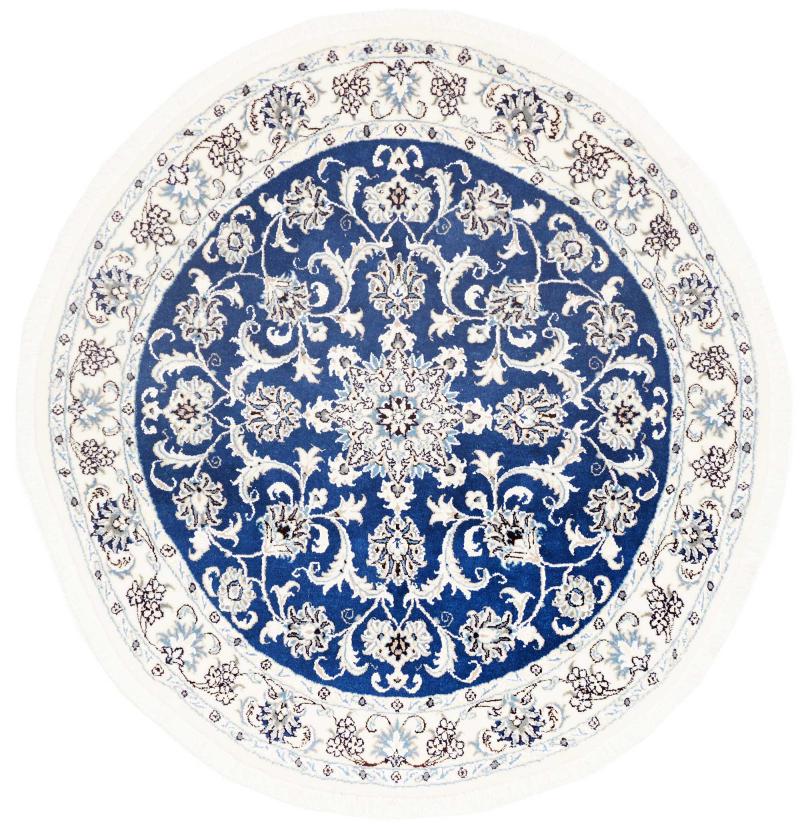 Persian Rug Nain 4'9"x4'9" 4'9"x4'9", Persian Rug Knotted by hand