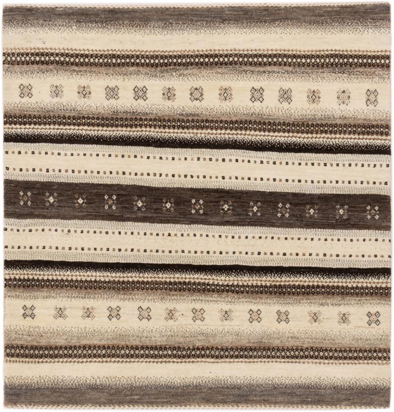 Persian Rug Persian Gabbeh Loribaft Atash 126x121 126x121, Persian Rug Knotted by hand