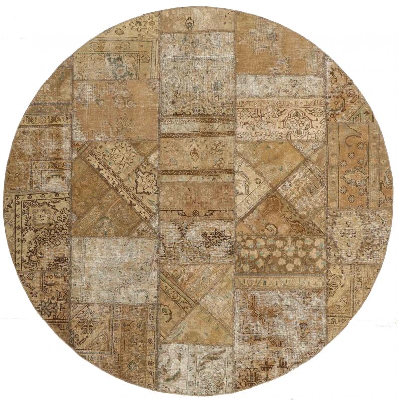 Perserteppich Patchwork 251x249 251x249, Perserteppich Handgeknüpft