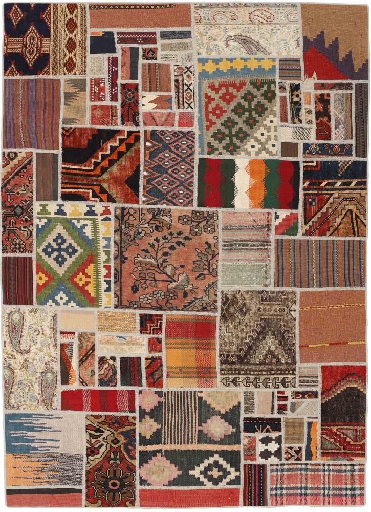 Tapete persa Kilim Patchwork 201x139 201x139, Tapete persa Tecido à mão