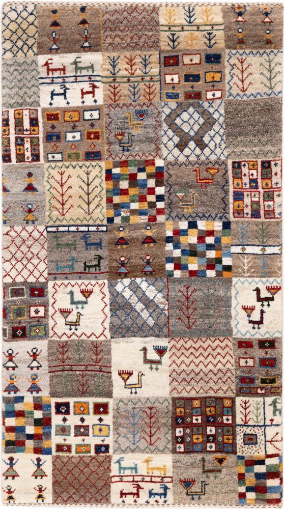 Tapete persa Persa Gabbeh Kashkuli Banafsheh 133x72 133x72, Tapete persa Atado à mão