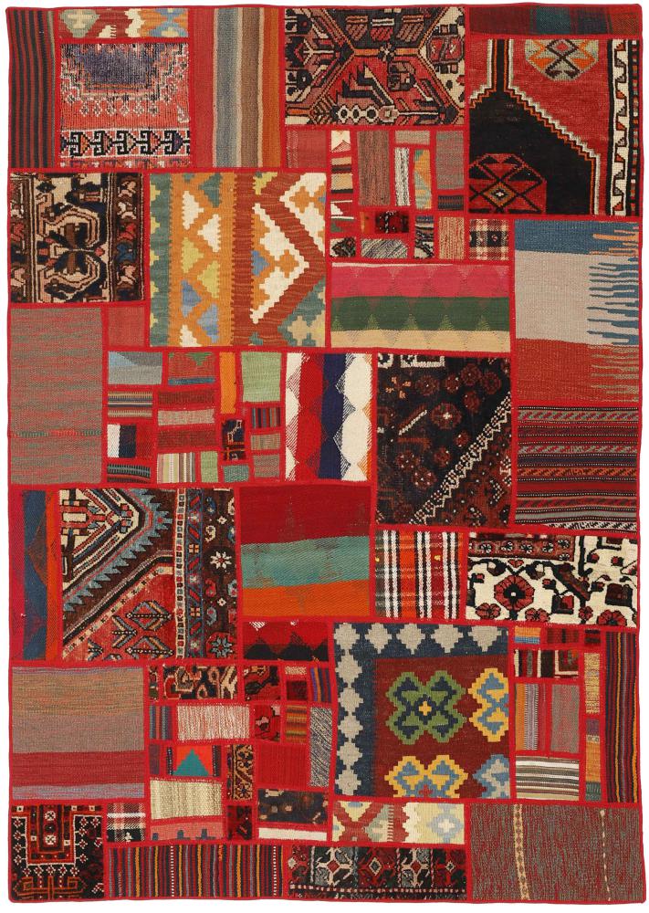 Tapete persa Kilim Patchwork 201x141 201x141, Tapete persa Tecido à mão