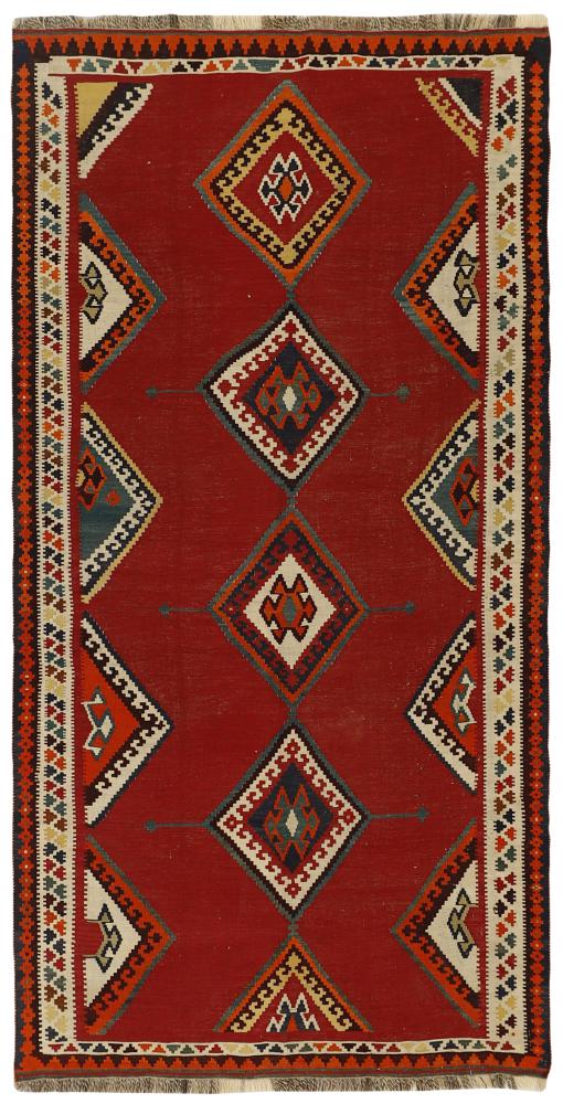 Persian Rug Kilim Fars 8'4"x4'2" 8'4"x4'2", Persian Rug Woven by hand
