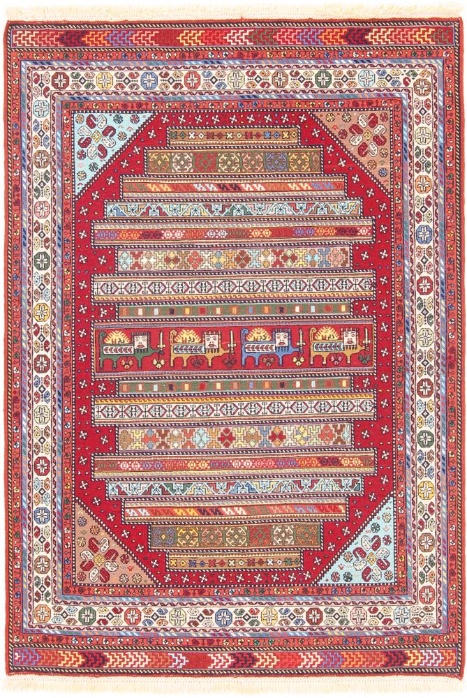 Tapete persa Kilim Soozani 145x104 145x104, Tapete persa Tecido à mão