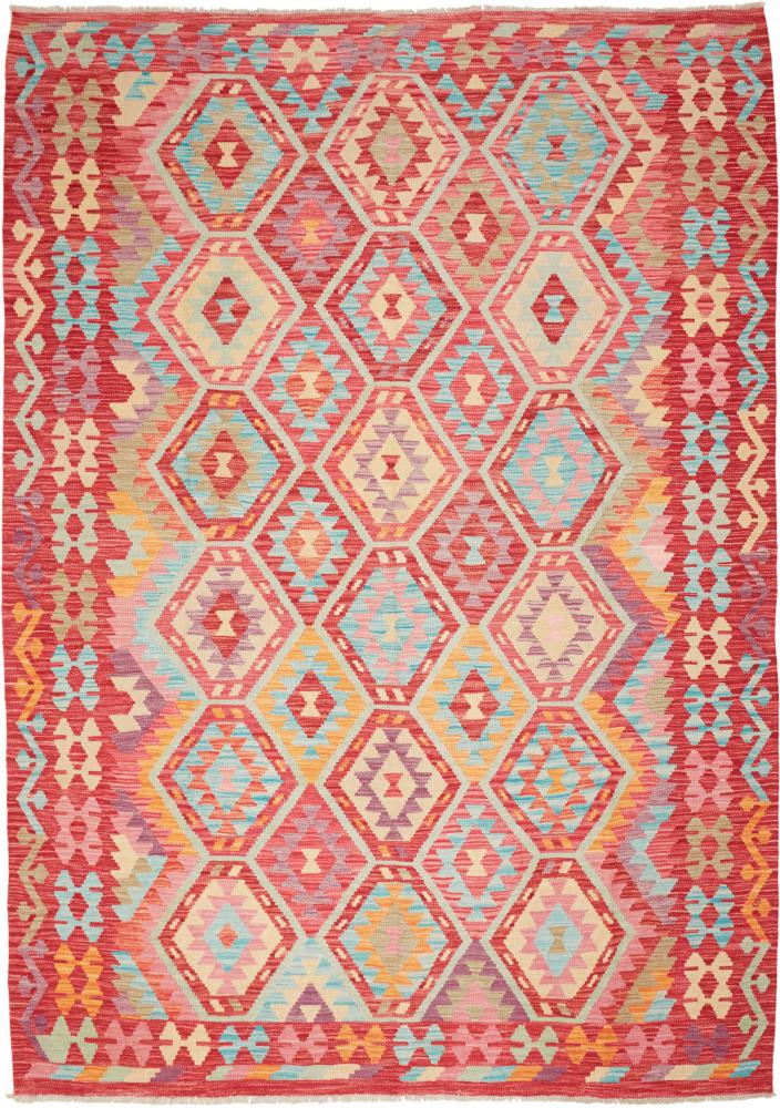 Tapis afghan Kilim Afghan 254x183 254x183, Tapis persan Tissé à la main