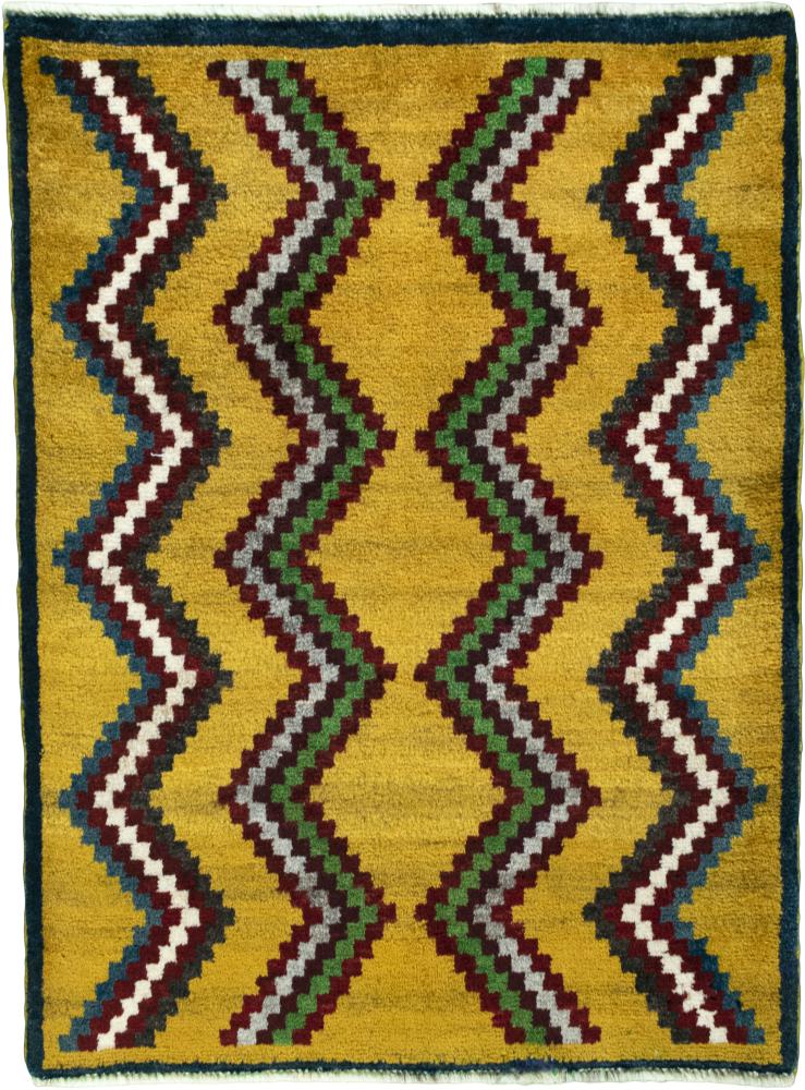 Tapis persan Persan Gabbeh Ghashghai 98x74 98x74, Tapis persan Noué à la main