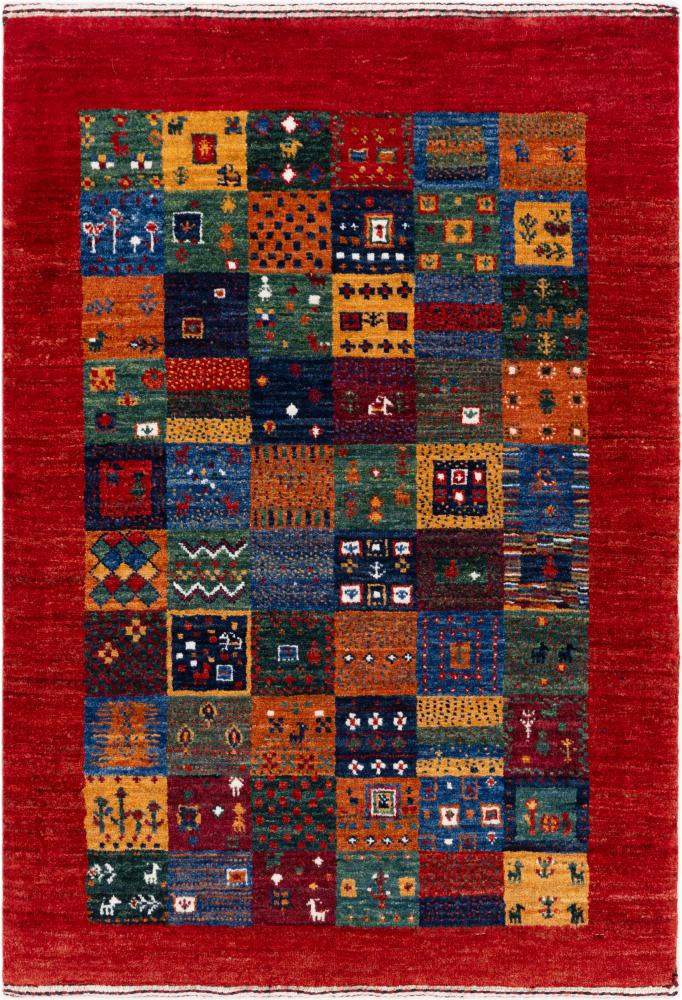 Tapis persan Persan Gabbeh Loribaft Atelier 91x62 91x62, Tapis persan Noué à la main