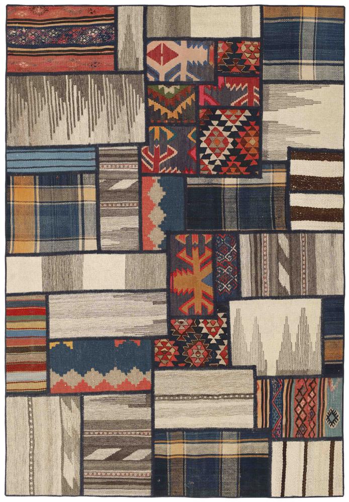 Tapete persa Kilim Patchwork 199x141 199x141, Tapete persa Tecido à mão