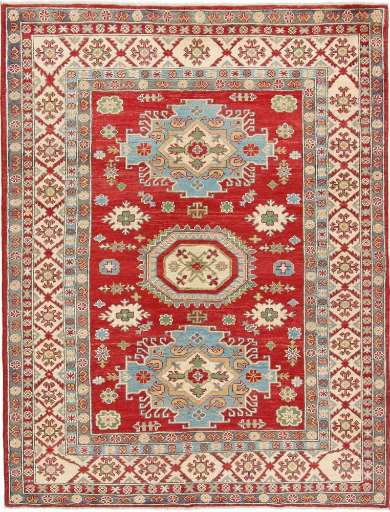 Tapete afegão Kazak 195x151 195x151, Tapete persa Atado à mão