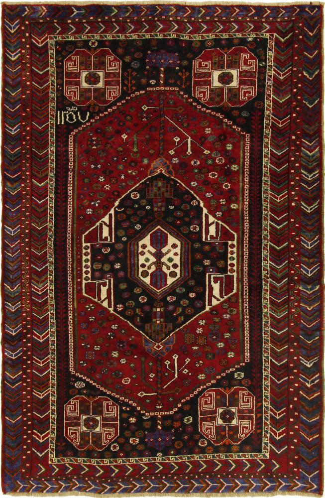 Alfombra persa Ghashghai 239x158 239x158, Alfombra persa Anudado a mano