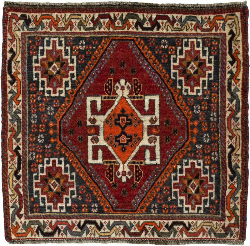 Persian Rug Shiraz 62x67 62x67, Persian Rug Knotted by hand