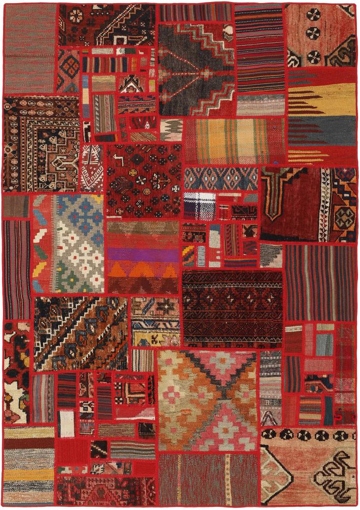 Tapete persa Kilim Patchwork 201x141 201x141, Tapete persa Tecido à mão