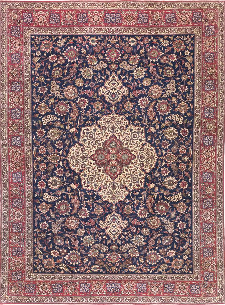 Alfombra persa Isfahán Antiguo 420x311 420x311, Alfombra persa Anudado a mano