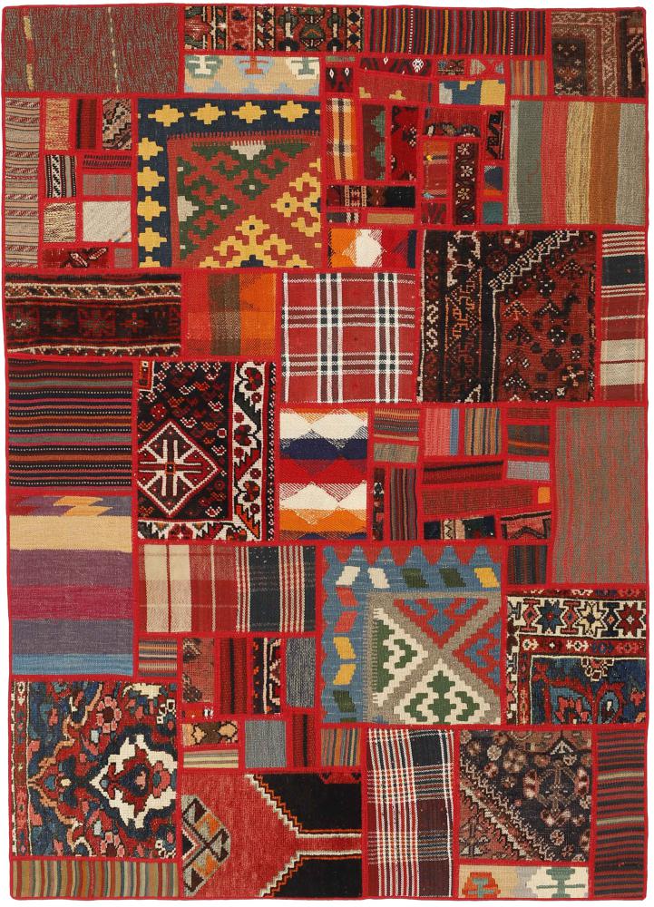 Tapete persa Kilim Patchwork 199x141 199x141, Tapete persa Tecido à mão