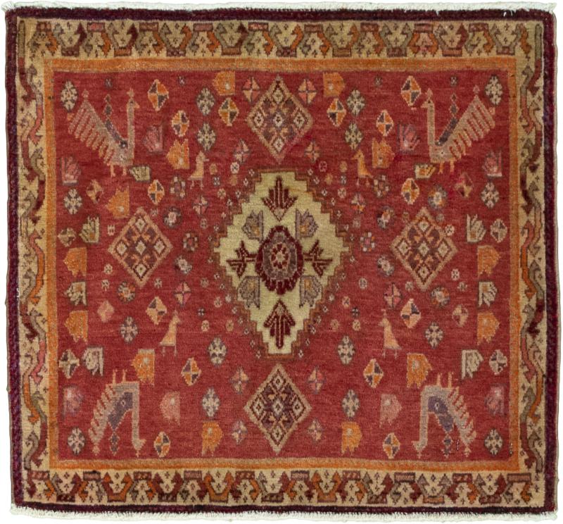 Persian Rug Shiraz 59x65 59x65, Persian Rug Knotted by hand