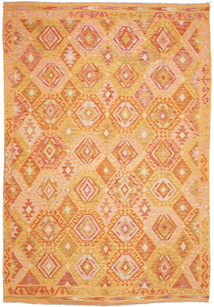 Afghan rug Kilim Afghan 9'7"x6'9" 9'7"x6'9", Persian Rug Woven by hand