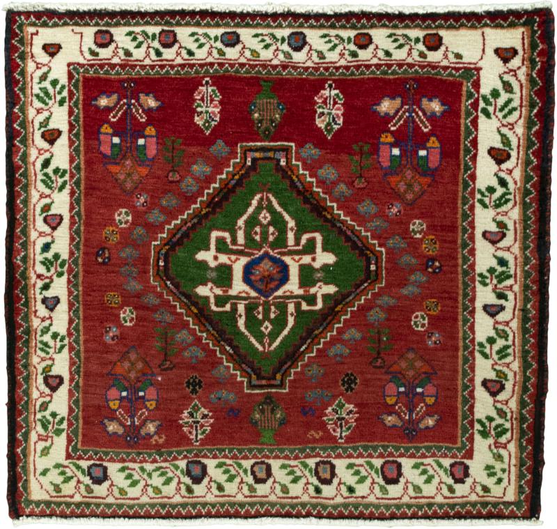 Tapis persan Shiraz 61x63 61x63, Tapis persan Noué à la main