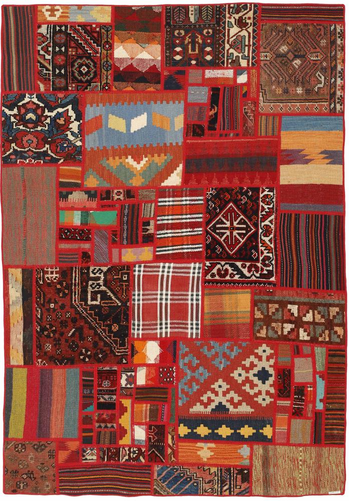 Tapete persa Kilim Patchwork 199x141 199x141, Tapete persa Tecido à mão