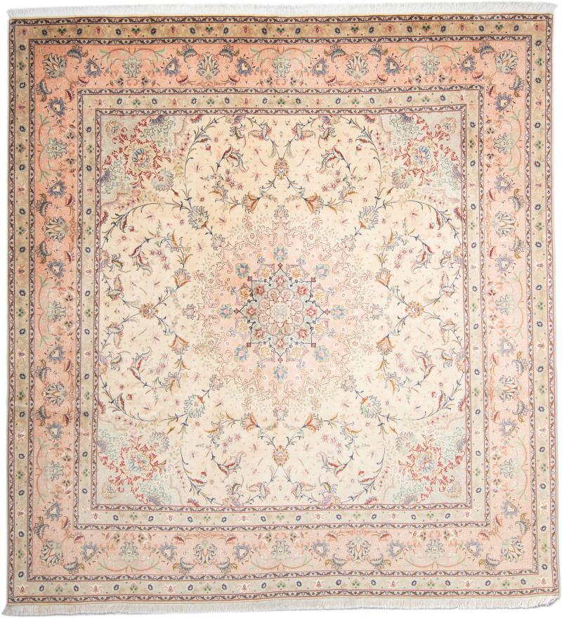 Tapete persa Tabriz 50Raj 260x242 260x242, Tapete persa Atado à mão