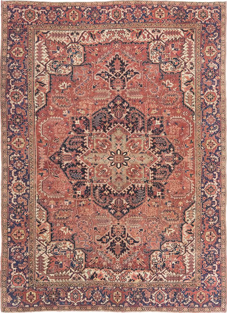 Alfombra persa Heriz Antiguo 390x285 390x285, Alfombra persa Anudado a mano