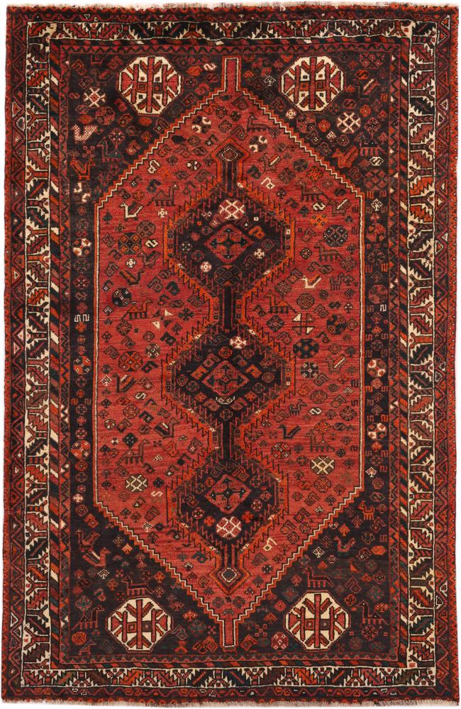 Tapis persan Shiraz 265x169 265x169, Tapis persan Noué à la main