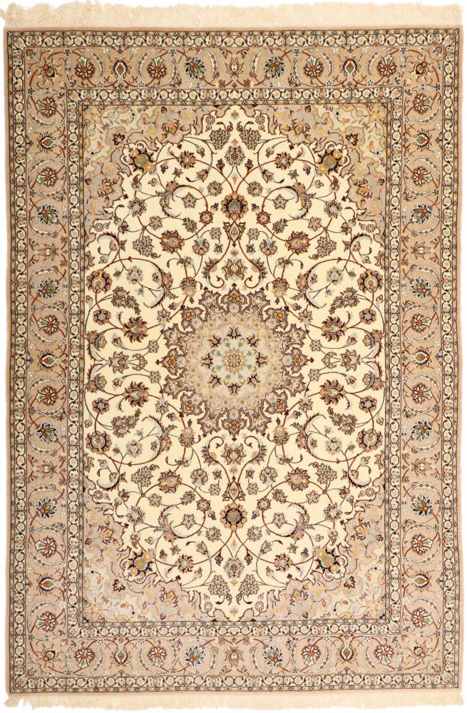 Tapete persa Isfahan Fio de Seda 227x154 227x154, Tapete persa Atado à mão