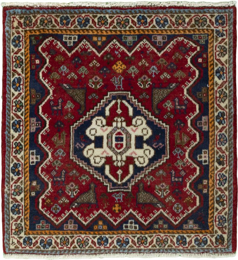 Tappeto persiano Shiraz 60x57 60x57, Tappeto persiano Annodato a mano