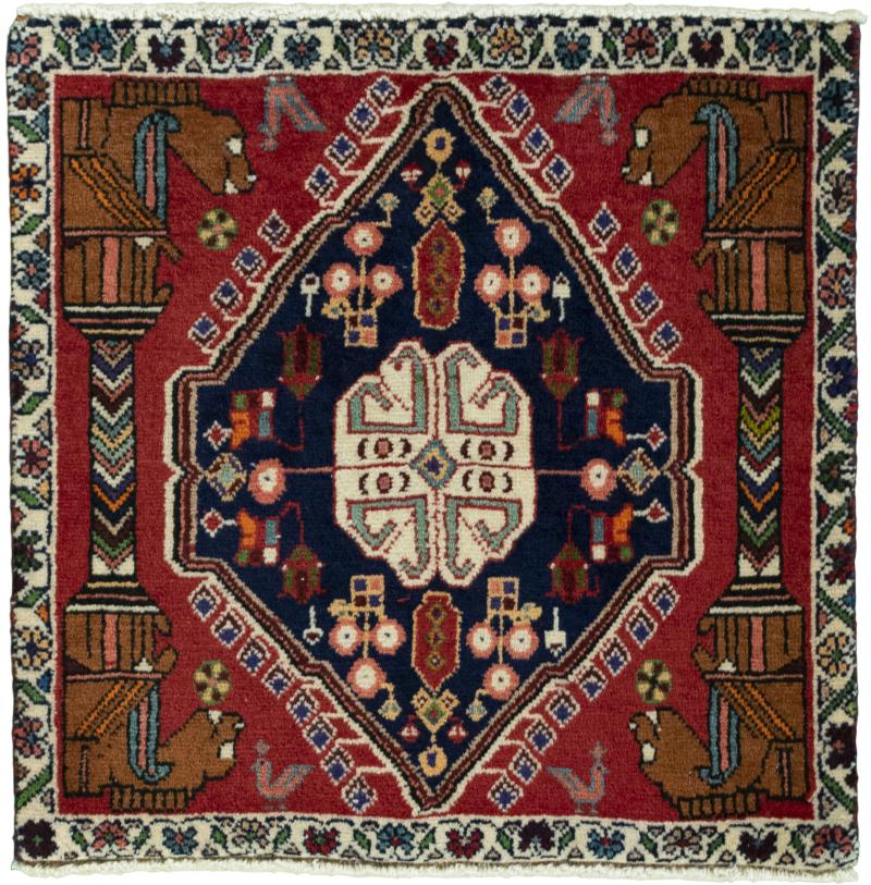 Tapis persan Shiraz 61x61 61x61, Tapis persan Noué à la main