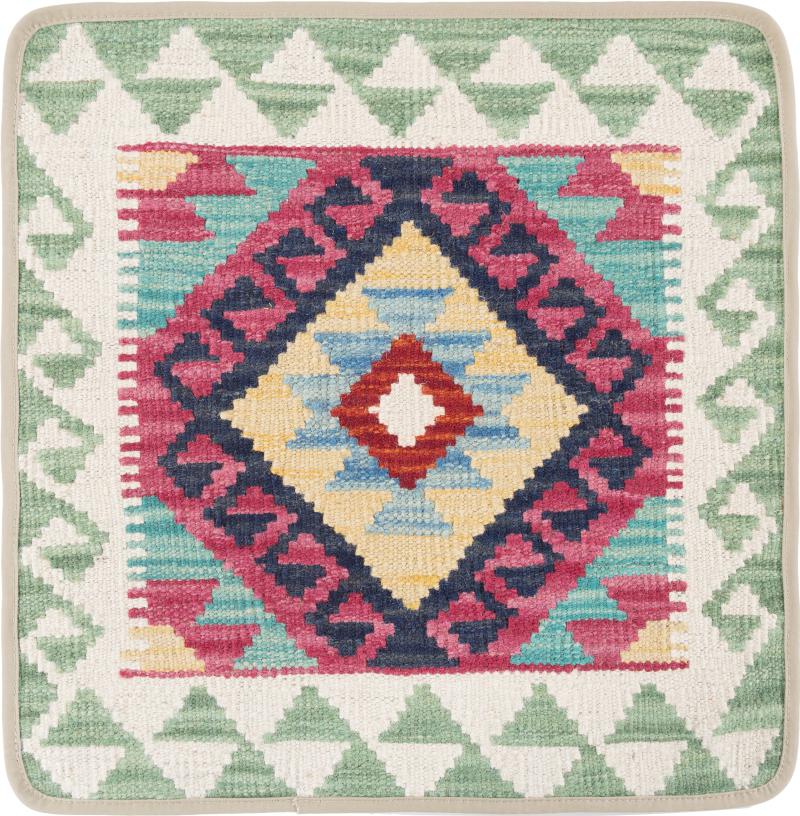Afghan rug Kilim Afghan Cushion Cover 50x50 50x50, Persian Rug Knotted by hand