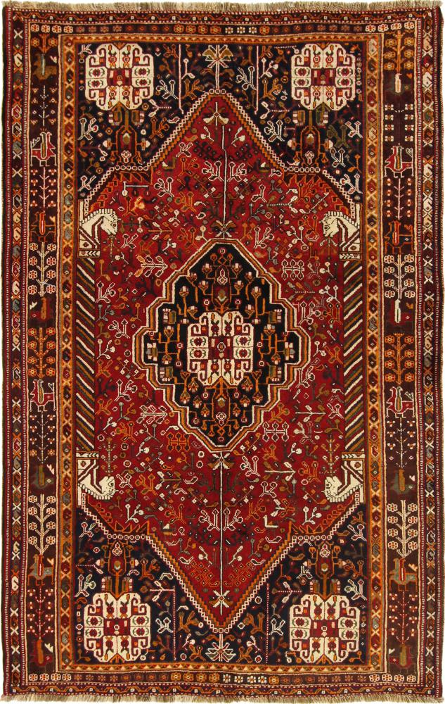 Alfombra persa Ghashghai 247x158 247x158, Alfombra persa Anudado a mano