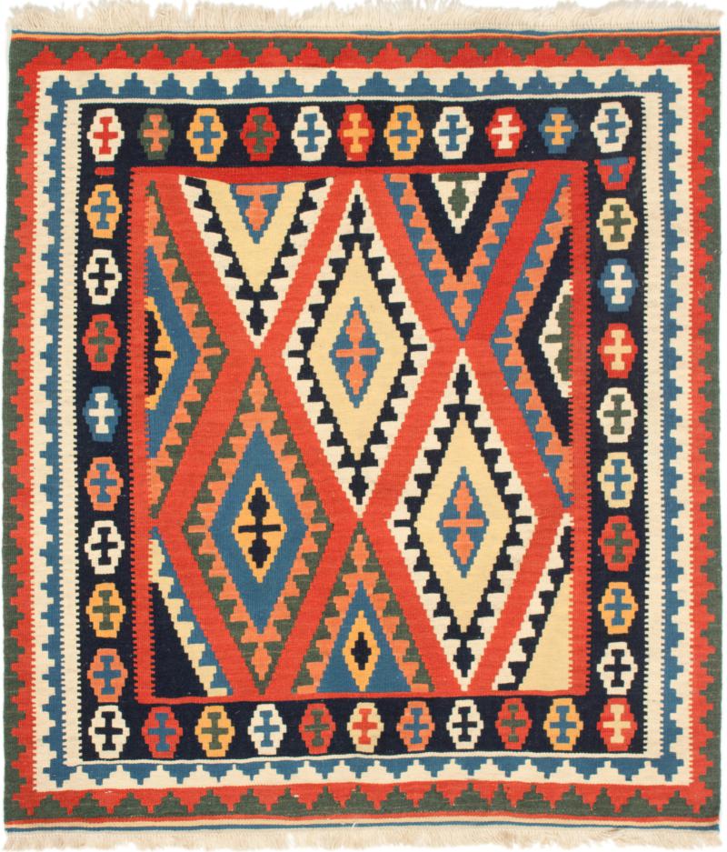 Tapete persa Kilim Fars 113x101 113x101, Tapete persa Tecido à mão