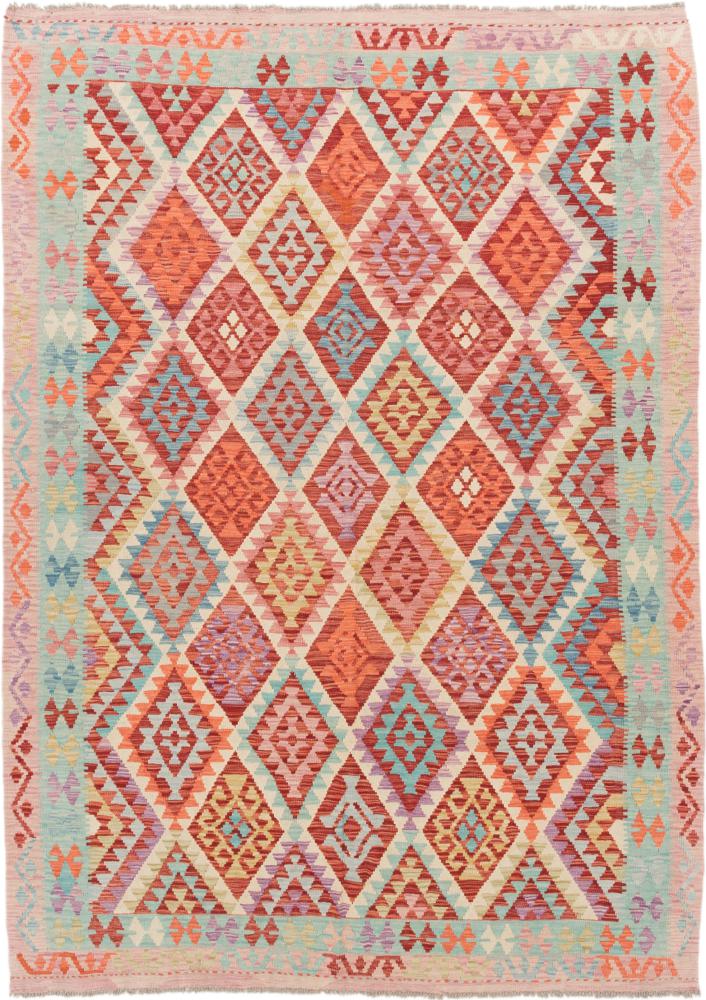 Tapis afghan Kilim Afghan 281x203 281x203, Tapis persan Tissé à la main