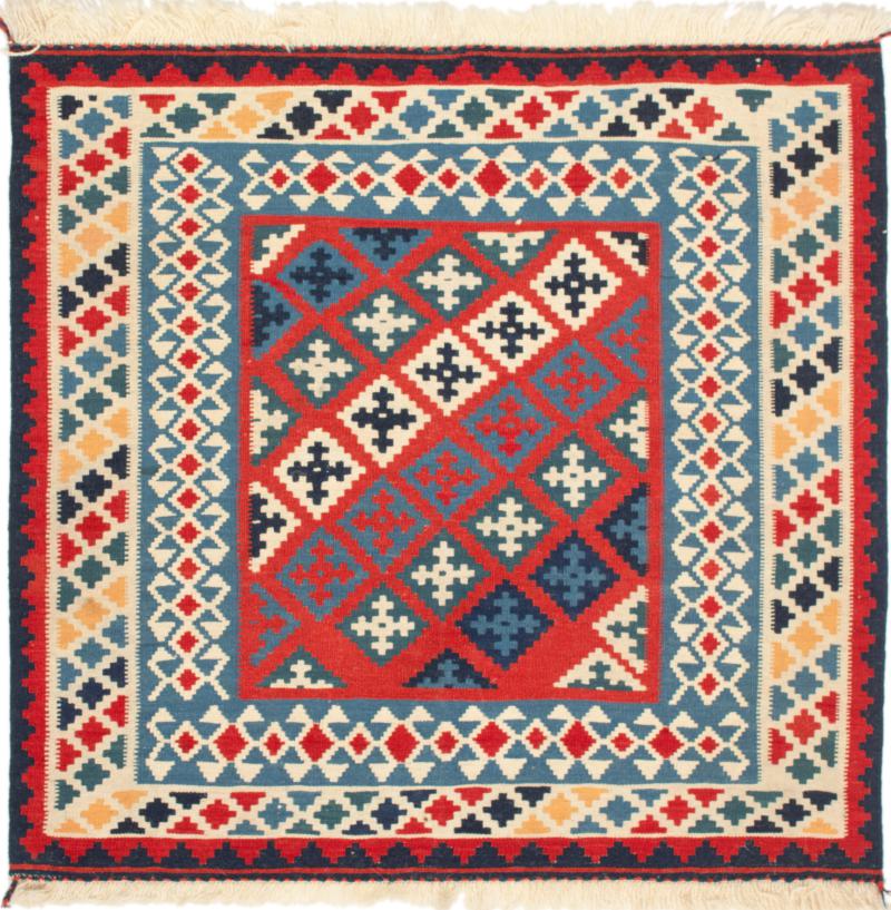 Tapete persa Kilim Fars 3'6"x3'4" 3'6"x3'4", Tapete persa Tecido à mão