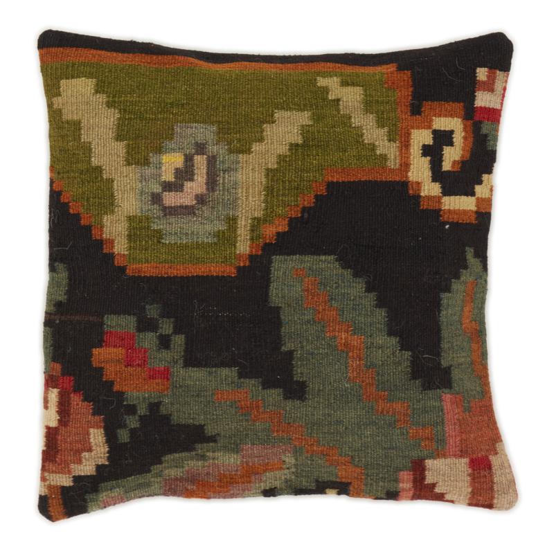 Indo rug Rosen Kilim Kissen 49x51 49x51, Persian Rug Woven by hand