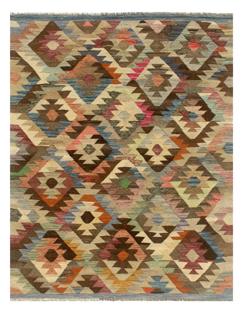 Afghan rug Kilim Afghan Heritage 6'6"x5'0" 6'6"x5'0", Persian Rug Woven by hand