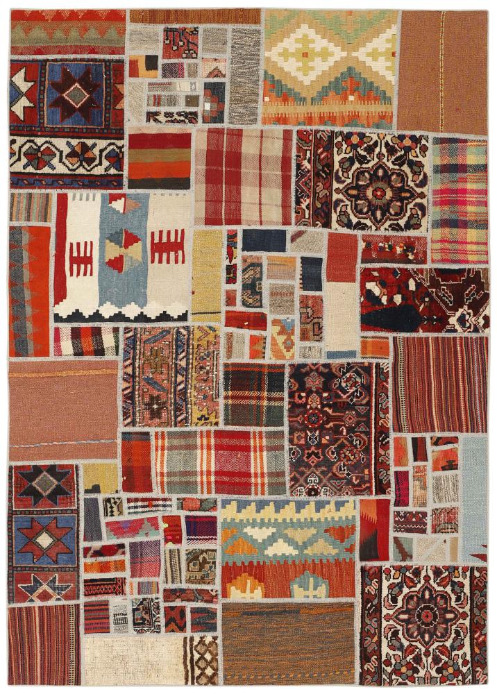 Tapete persa Kilim Patchwork 199x139 199x139, Tapete persa Tecido à mão